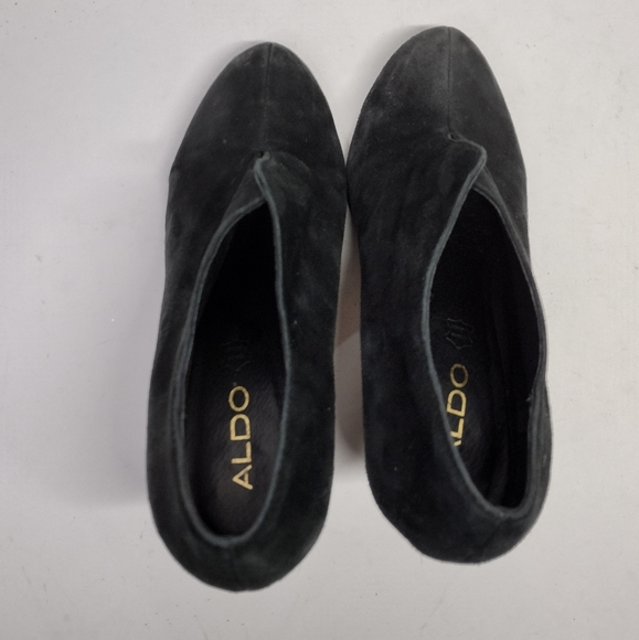 Black Suede Aldo "Tallo Shooties" l Stiletto l Size 8.5 l Genuine Leather - Picture 10 of 12